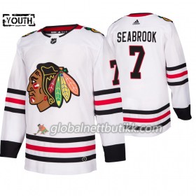 Chicago Blackhawks Hockeydrakt Brent Seabrook 7 Adidas 2019-2020 Hvit Authentic - Barn